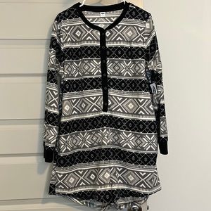 Old Navy Fair Isle Fleece PJ Romper NWT